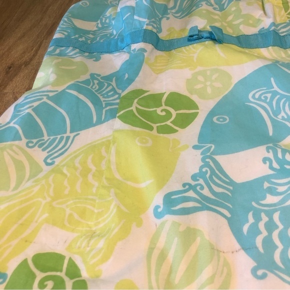 Lilly Pulitzer Ocean Fish Sea Shells Strapless Dress Size 4 Beach Early 2000s - Picture 3 of 8